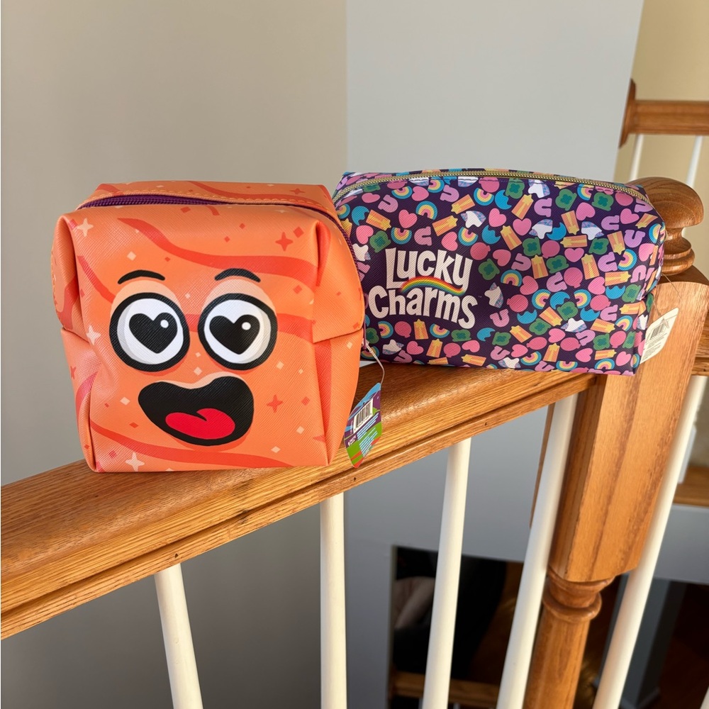 Lucky Charms & Cinnamon Toast Crunch Cosmetic Bags Set of 2